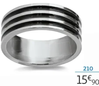 Bague acier la VIE en OR