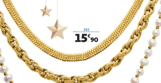 Collier acier doré 46 cm La Vie en Or Réf. 171172