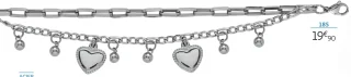 Bracelet acier 21 cm la VIE en OR