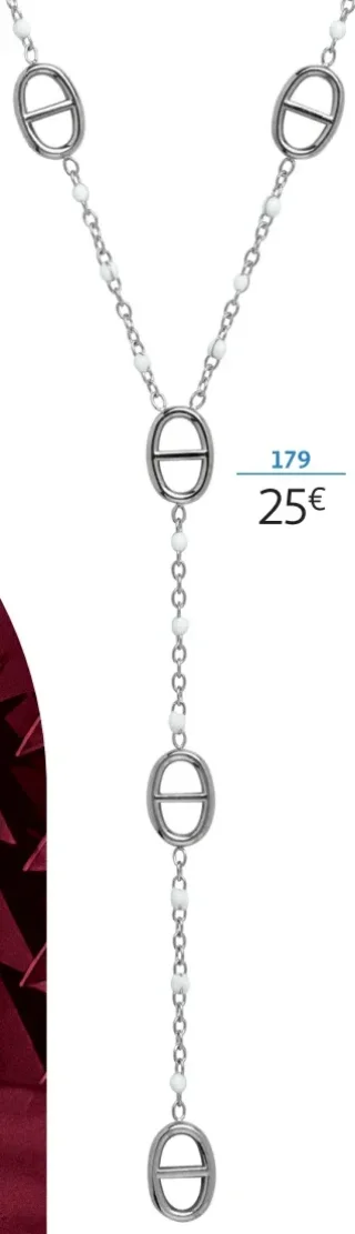 Collier acier 45 cm la VIE en OR