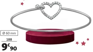 Bracelet jonc métal argenté