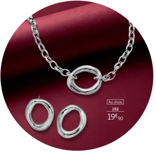 Collier ou boucles d'oreilles acier