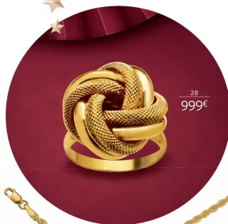 Bague or 750 millièmes La Vie en Or