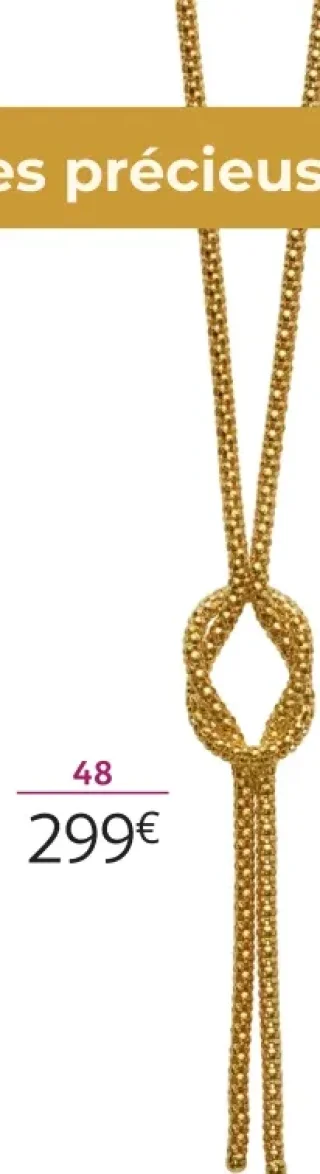 Collier en or 375 millièmes La Vie en Or