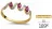 Promo Bague en or 375 millièmes rhodié, rubis et diamants La Vie en Or
