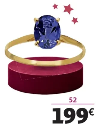 Solitaire en or 375 millièmes et saphir La Vie en Or