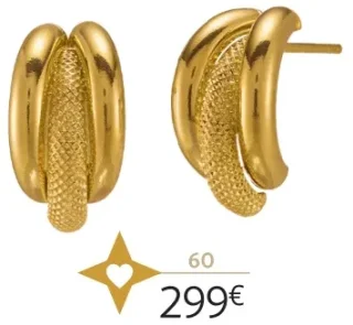 Boucles d'oreilles or 750 millièmes La Vie en Or