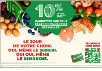 10% cagnottés sur tous les produits frais des Halles Auchan