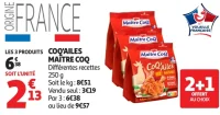 Coq'Ailes Maître Coq différentes recettes 250 g