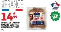Cuisses de canard maigres confites Maison Montfort 1 kg