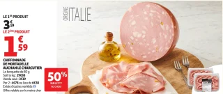 Chiffonnade de mortadelle Auchan Le Charcutier