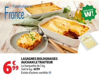 Lasagnes bolognaises Auchan Le Traiteur
