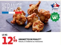 Grignottes de poulet Nature, à l'indienne ou mexicaines