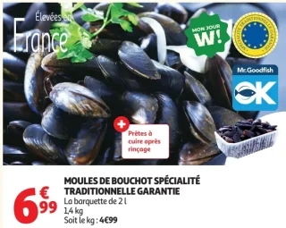 Moules de bouchot spécialité traditionnelle garantie