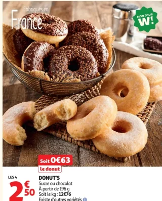 DONUT'S Sucre ou chocolat