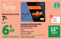 Saumon fumé de Norvège Auchan Collection