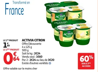Yaourt Activia Citron