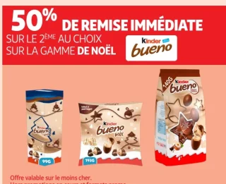 Chocolats gamme de Noël Kinder Bueno