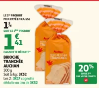 Brioche tranchée Auchan