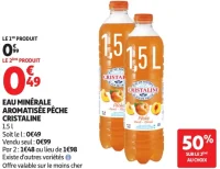 Eau minérale aromatisée pêche Cristaline