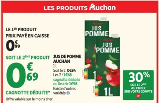 Jus de pomme Auchan