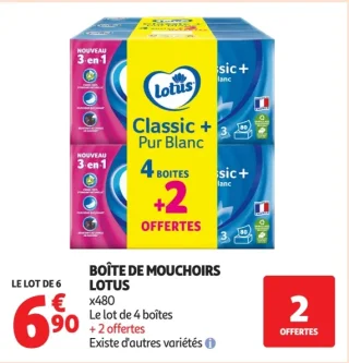 Boîte de mouchoirs Lotus Classic + Pur Blanc
