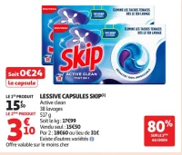 Lessive capsules Skip Active Clean