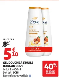 Gel douche à l'huile d'Argan Dove