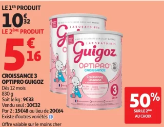 Lait croissance 3 Optipro Guigoz dès 12 mois 830 g