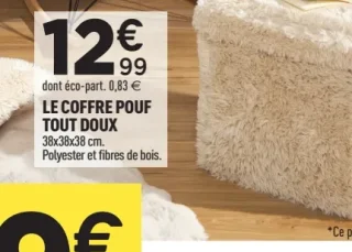 Coffre pouf Tout Doux Atmosphera