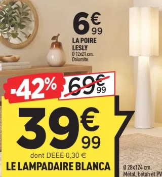 Lampadaire Blanca Atmosphera