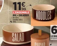 L'ensemble bol + saladier