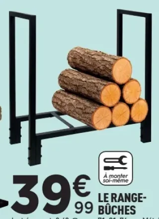Le range-bûches 71x31x76 cm