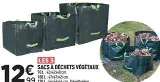 Les 3 sacs à déchets végétaux