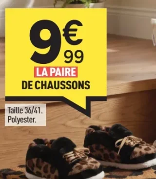 La paire de chaussons