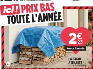 La bâche à œillets 2x3 m