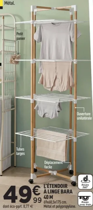 L'étendoir à linge Bara 40 M