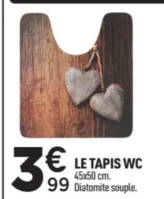 Le tapis WC Gamme Megève 45x50 cm