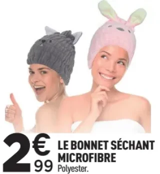 Le bonnet séchant microfibre