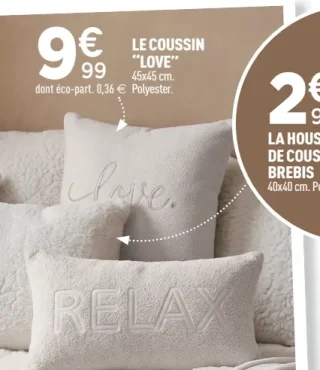Coussin Love Atmosphera 45x45 cm