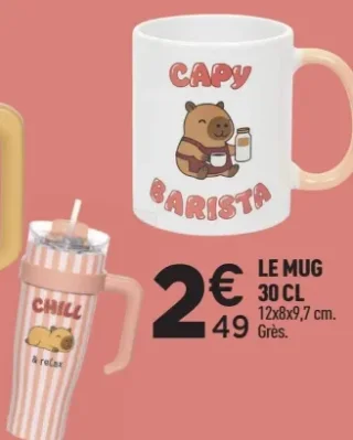 Mug 30 cl Capy Barista / Chill
