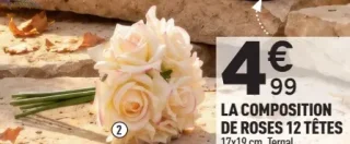 La composition de roses 12 têtes