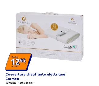 Couverture chauffante électrique Carmen
