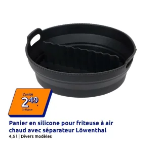Panier en silicone pour friteuse à air chaud avec séparateur Löwenthal