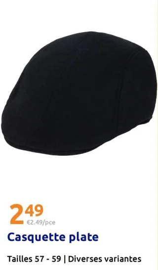 Casquette plate