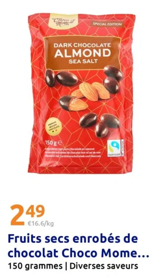 Fruits secs enrobés de chocolat Choco Moment Édition spéciale