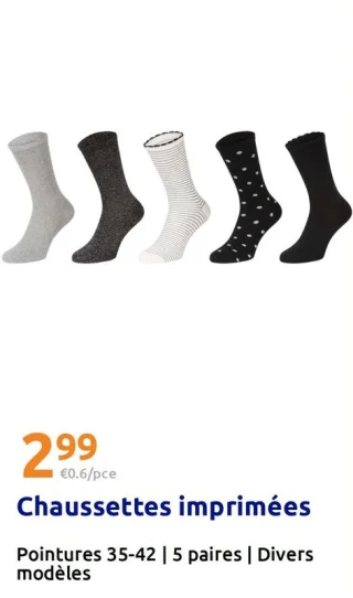 Chaussettes imprimées
