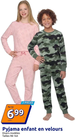 Pyjama enfant en velours