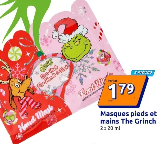 Masques pieds et mains The Grinch