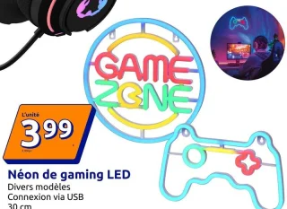 Néon de gaming LED